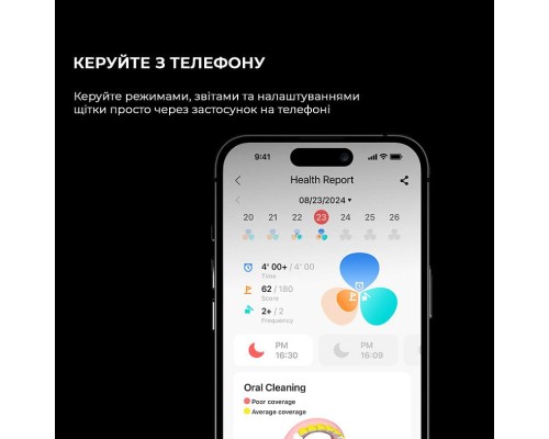 Електрична зубна щітка Oclean X Ultra 20 Black (6970810557121)