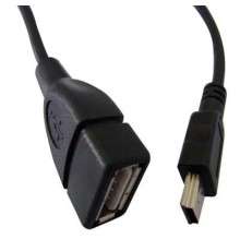 Дата кабель OTG USB 2.0 AF to Mini 5P 0.8m Atcom (12821)