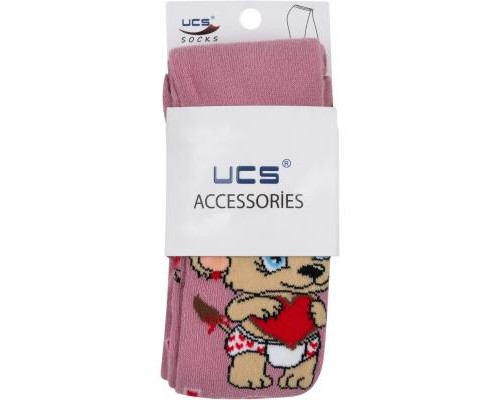Колготки дитячі UCS Socks з левеням (M0C0301-0922-3G-pink)