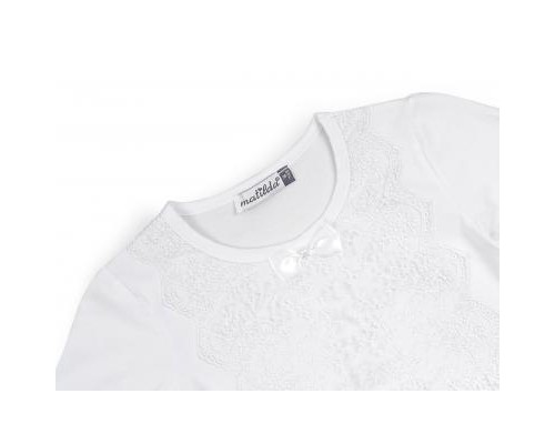 Кофта дитяча Matilda з мереживом (10498-152G-white)
