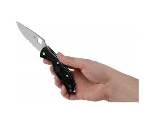 Ніж Spyderco Tenacious FRN полусеррейтор (C122PSBK)