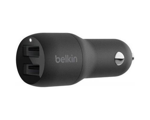 Зарядний пристрій Belkin Car Charger 24W Dual USB-A, USB-A - MicroUSB, 1m, black (CCE002BT1MBK)