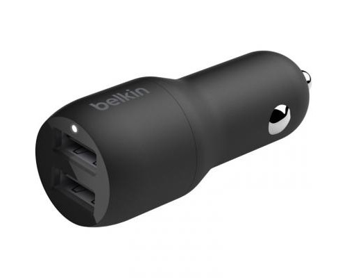 Зарядний пристрій Belkin Car Charger 24W Dual USB-A, USB-A - MicroUSB, 1m, black (CCE002BT1MBK)