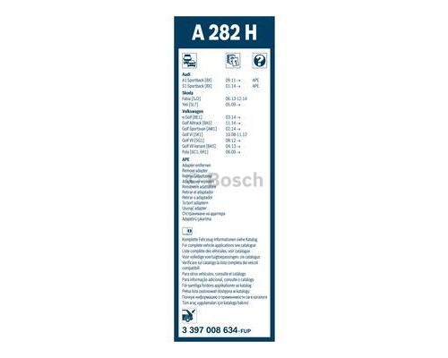 Щітка склоочисника Bosch 3 397 008 634
