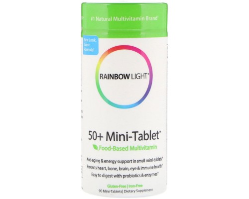 Мультивітамін Rainbow Light 50+ Харчові Мультівітаміни для дорослих, Food-Based Multivit (RLT-11342) Мультивітамін Rainbow Light 50+ Харчові Мультівітаміни для дорослих, Food-Based Multivit (RLT-11342)