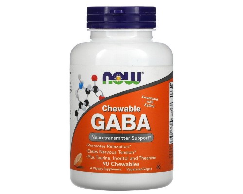 Амінокислота Now Foods GABA (гамма-аміномасляна кислота), Цитрусовий Смак, 250 м (NOW-00082) 