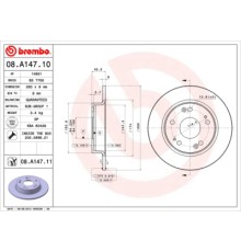 Гальмівний диск Brembo 08.A147.10