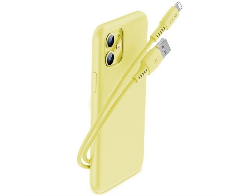 Дата кабель USB 2.0 AM to Lightning 1.2m 2.4A yellow Baseus (CALDC-0Y)