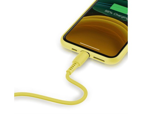 Дата кабель USB 2.0 AM to Lightning 1.2m 2.4A yellow Baseus (CALDC-0Y)