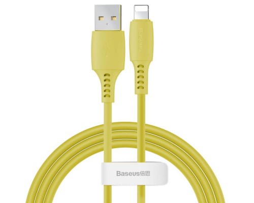 Дата кабель USB 2.0 AM to Lightning 1.2m 2.4A yellow Baseus (CALDC-0Y)