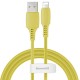 Дата кабель USB 2.0 AM to Lightning 1.2m 2.4A yellow Baseus (CALDC-0Y)