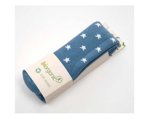Колготки дитячі Bibaby махрові із зірочками (68379-74-bluewhite)