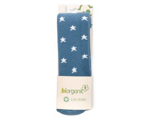 Колготки дитячі Bibaby махрові із зірочками (68379-74-bluewhite)