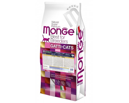 Сухий корм для кішок Monge Cat Bwild Low Grain з м'ясом зайця 10 кг (8009470004923)