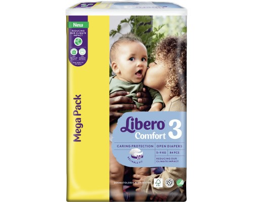 Підгузки Libero Comfort Розмір 3 (5-9 кг) 84 шт (7322541756738)