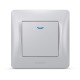 Вимикач Videx BINERA 1кл з підсвічуванням срібний (VF-BNSW1L-SS)