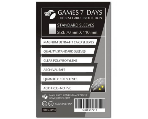 Протектор для карт Games7Days 70 х 110 мм, Magnum Ultra-Fit, 100 шт (STANDART) (GSD-017011)