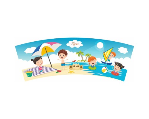 Іграшка для піску Tigres Summer 6 елементів з млинком та термонаклейкою (39909)