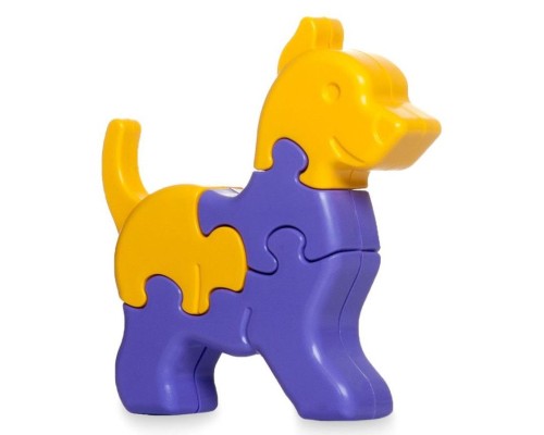 Розвиваюча іграшка Tigres 3D пазли Тваринки - 1 шт, 8 елементів, жовтий (39356)