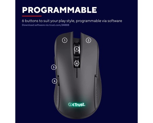 Мишка Trust GXT923 YBAR Wireless Black (24888)