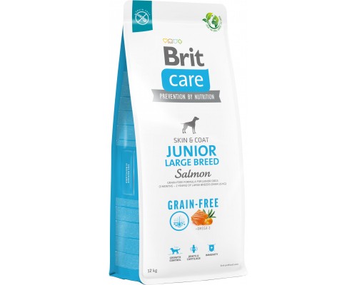 Сухий корм для собак Brit Care Dog Grain-free Junior Large Breed беззерновий з лососем 12 кг (8595602558865)