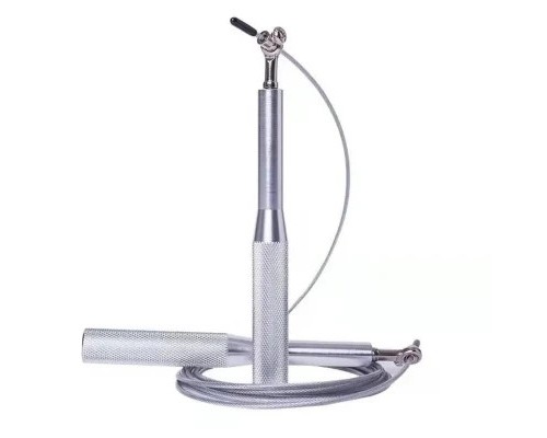 Скакалка PowerPlay 4207 швидкісна алюмінієва Срібна (PP_4207_Silver)