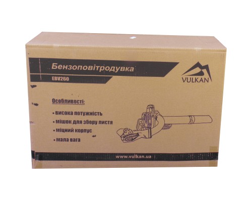 Повітродувка Vulkan EBV260 0,75кВт/1к.с., 468м3/год, з мішком 30л (EBV260)