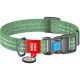 Нашийник для тварин WAUDOG Re-cotton з QR паспортом світловідбивний Ш 25 мм Д 37-58 см зелений (029418)