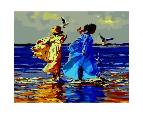 Картина по номерам ZiBi Жовто-блакитна дружба 40*50 см ART Line (ZB.64216)