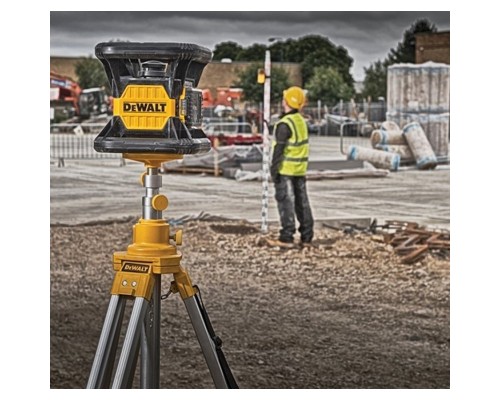 Лазерний нівелір DeWALT ротаційний, 18В XR Li-Ion, червоний промінь, 4.5 кг, 2Ah, ЗП, кейс (DCE079D1R)