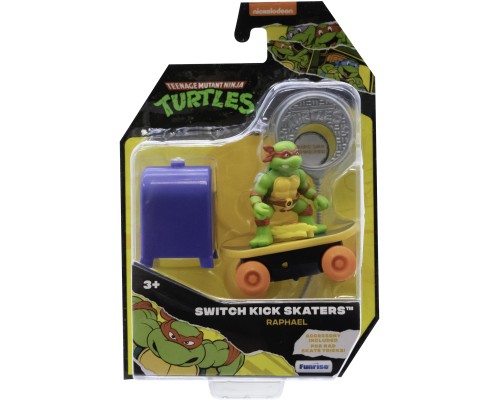 Ігровий набір Funrise TMNT Черепашки-ніндзя класичні Скейтбордист з лаунчером Рафаель (71043)