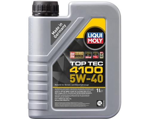 Моторна олива Liqui Moly Top Tec 4100 SAE 5W-40 1л. (9510)