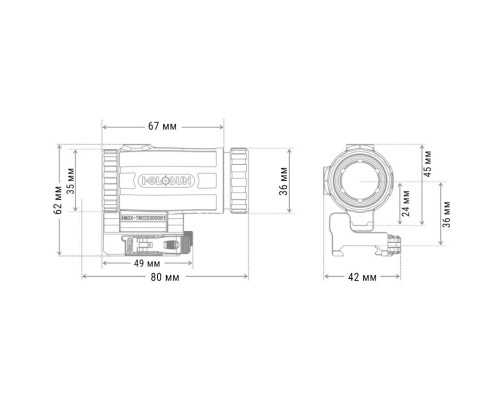 Збільшувач для прицілу Holosun HM3XT 3x magnifier (747034)