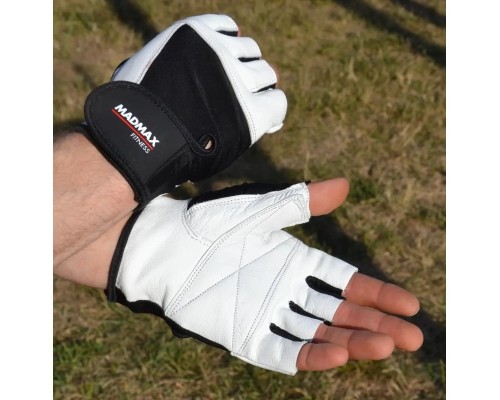 Рукавички для фітнесу MadMax MFG-444 Fitness White S (MFG-444-White_S)