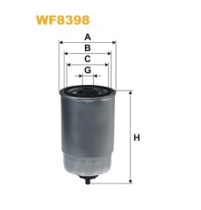 Фільтр паливний Wixfiltron WF8398