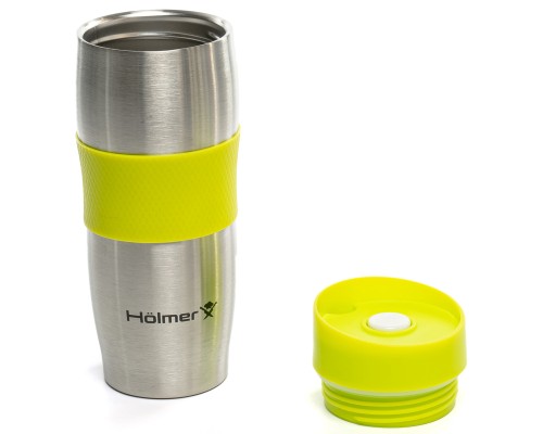 Термокружка Hölmer Elegance Сталева/Жовта (TC-0380-SG Elegance)