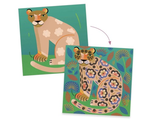 Набір для творчості Djeco Тварини і візерунки зі штампами (DJ08966)