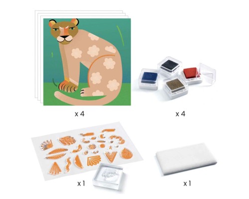 Набір для творчості Djeco Тварини і візерунки зі штампами (DJ08966)