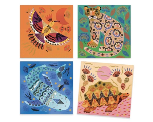 Набір для творчості Djeco Тварини і візерунки зі штампами (DJ08966)