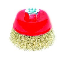 Щітка для електроінструменту Sigma дротяна чашеподібна 65мм М14x2мм латунированная 9014061 (9014061)