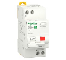 Диференціальний автоматичний вимикач Schneider Electric RESI9 6kA 1P+N 25A C 30mA (R9D25625)