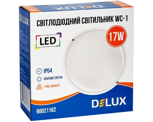 Світильник Delux WC-1 17 Вт 5000K IP54 (90021162)