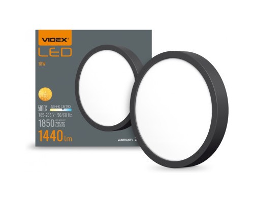 Світильник Videx 18W 5000K Black (VL-DLRS-185B)