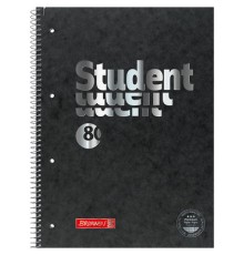 Зошит Brunnen Коледж-блок А4 Premium у клітинку 80 аркушів Black (10-678 28 90)