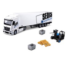 Спецтехніка Bburago Фура Mercedes-Benz Actros з навантажувачем (18-31471)