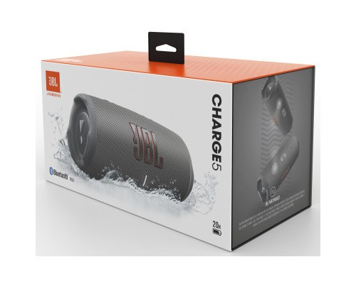Акустична система JBL Charge 5 Gray + Griffin 20000 mAh (JBLCHARGE5GRYPB) 