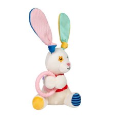 Іграшка для собак GiGwi Plush Зайчик з кільцем та пищалкою 16 см (2257)