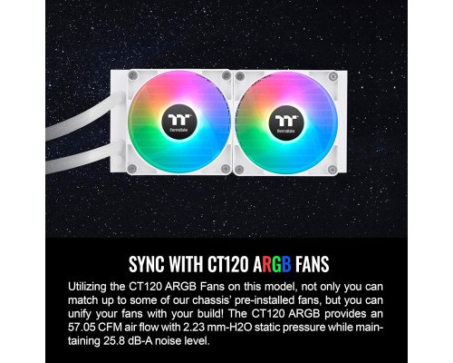 Система рідинного охолодження ThermalTake TH240 V2 ARGB Sync Snow Edition (CL-W364-PL12SW-A)
