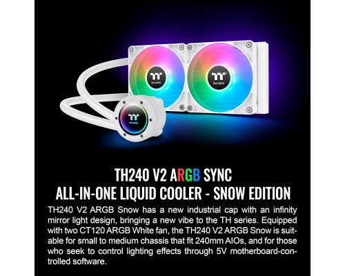 Система рідинного охолодження ThermalTake TH240 V2 ARGB Sync Snow Edition (CL-W364-PL12SW-A)