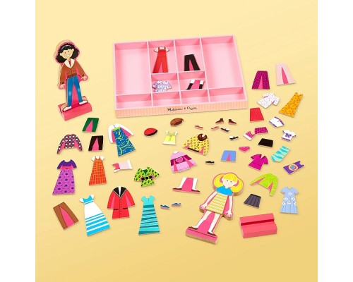 Розвиваюча іграшка Melissa&Doug Магнітна вдягалка середня Еббі і Емма (MD14940)